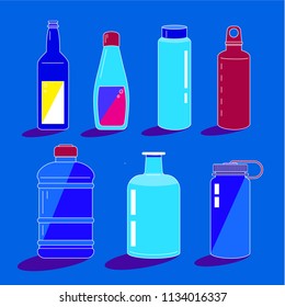 Bottle with color