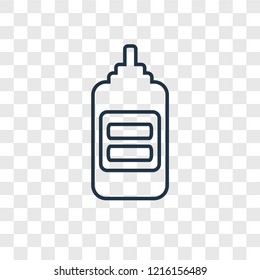Bottle concept vector linear icon isolated on transparent background, Bottle concept transparency concept in outline style