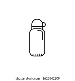 Bottle, container. drink line icon on white background.