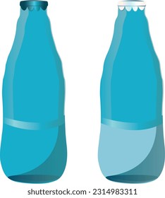 A bottle is a container typically made of glass, plastic, or metal, designed to hold and store liquids. The outer surface of a bottle can be smooth or textured, depending on the material and design.