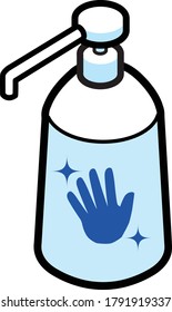Flasche mit antiseptischer Lösung zum Eingeben