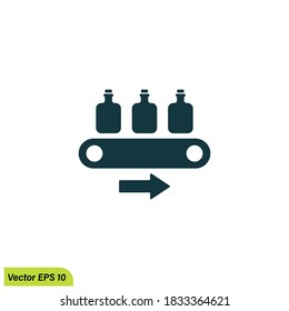 ilustración de icono del transportador de botella elemento de diseño simple plantilla de logotipo del vector