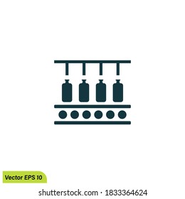 ilustración de icono del transportador de botella elemento de diseño simple plantilla de logotipo del vector