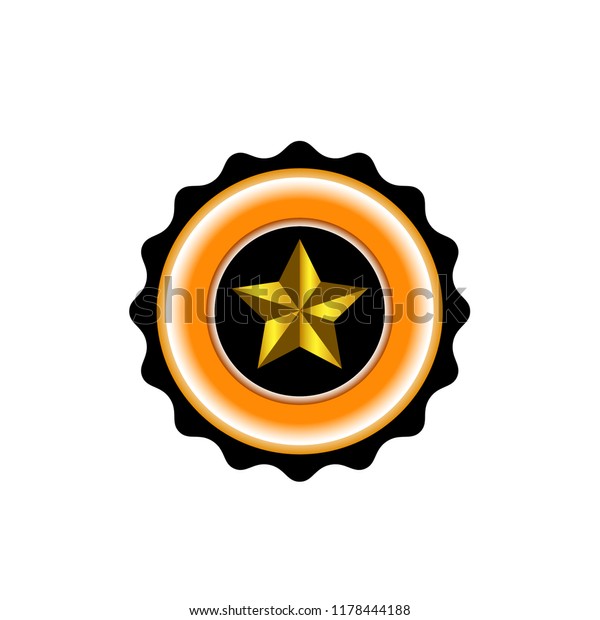 Bottle Cork Design Top View Label Stock Vector (Royalty Free