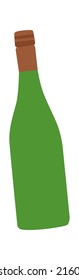 Bottle with cork. Vector illustration
