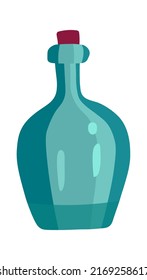 Bottle with cork. Vector illustration