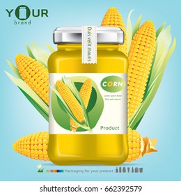 Bottle corn.vector