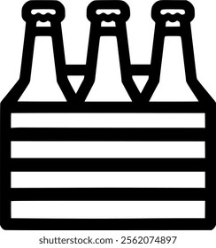 Bottle crate icon. line and glyph version, outline and filled vector sign, symbol, vector, art