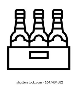Bottle crate icon, Saint patrick's day related vector illustration