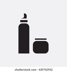 Bottle and cream box Icon