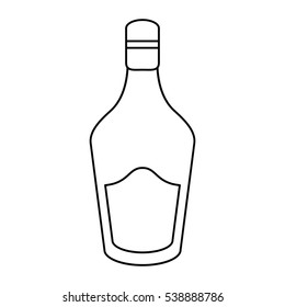bottle cream whiskey liqueur icon outline