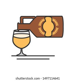 bottle and cup beer oktoberfest festival icon