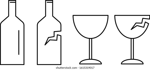 bottle cup garbage trash illustration icon recycle vector