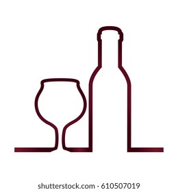 bottle and cup wine