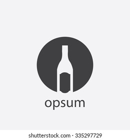 bottle cut identity template icon design element