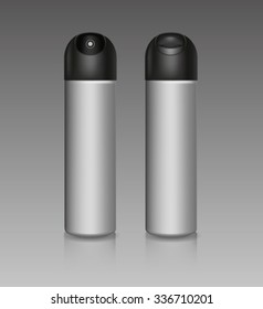 A bottle of deodorant. Front and rear view. Vector illustration