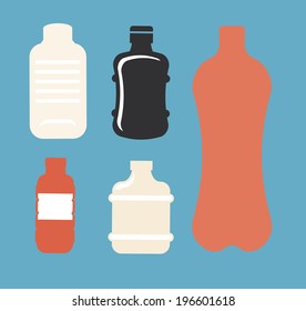 Bottle design over blue background, vector illustration