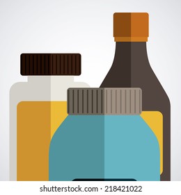 Bottle design over white background, vector illustration
