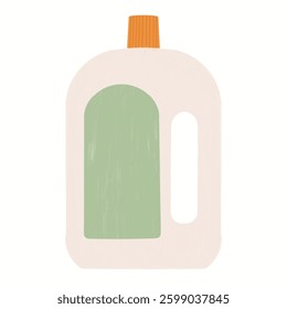bottle of detergent in cartoon style