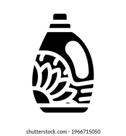 vector de icono de glifo detergente de botella. signo del detergente del frasco. símbolo de contorno aislado ilustración negra
