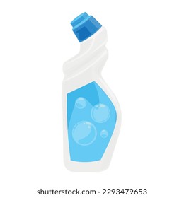 Bottle of detergent for housecleaning on white background