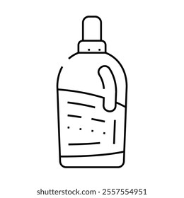 bottle detergent line icon vector. bottle detergent sign. isolated contour symbol black illustration