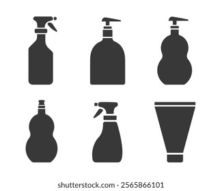 A bottle of detergent. Vector flat illustration. White background.