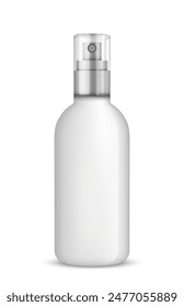 A bottle with a dispenser on a white background. Vector illustration