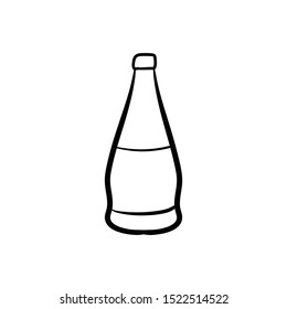 bottle doodle hand drawing vector 