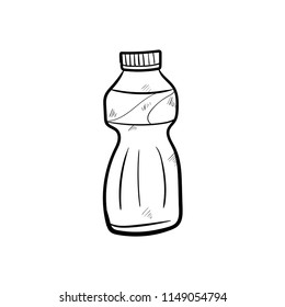 bottle doodle icon vector 