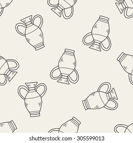 bottle doodle seamless pattern background