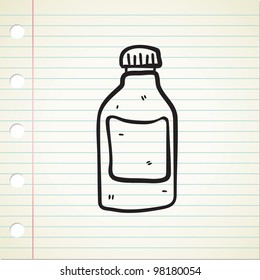 bottle in doodle style