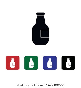 Bottle, drink, beer vector icon. Element of kitchen for mobile concept and web apps illustration. Thin flat icon for website design and development, app development. Premium icon