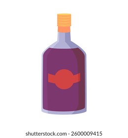 Bottle of drink on an isolated background. 

Vector illustration in a flat style

