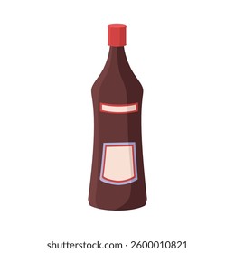 Bottle of drink on an isolated background. 

Vector illustration in a flat style

