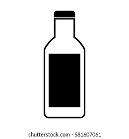 bottle drink silhouette isolated icon