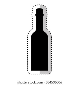 bottle drink silhouette isolated icon