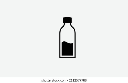Bottle drink vector logo design