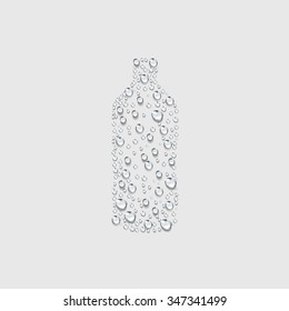 bottle of drink water,  transparent water drop vector ,Vector Illustration of bottle of water, drink water for good health.
