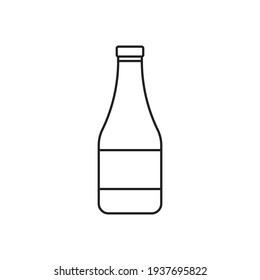 Bottle of drinking water icon isolated on white background
