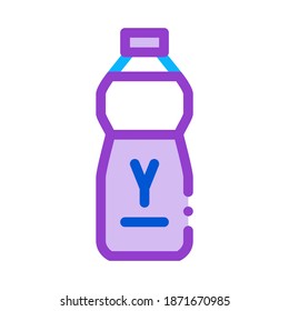 bottle of drinking yogurt icon vector. bottle of drinking yogurt sign. color symbol illustration