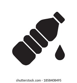 Botella con un icono de glifo desplegable