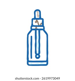 bottle dropper glass package doodle icon sketch vector. bottle dropper glass package sign. isolated symbol illustration