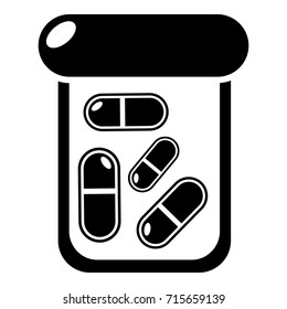 Bottle drug icon . Simple illustration of bottle drug vector icon for web design isolated on white background