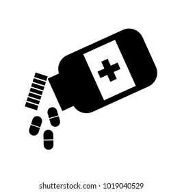 bottle drug isolated icon