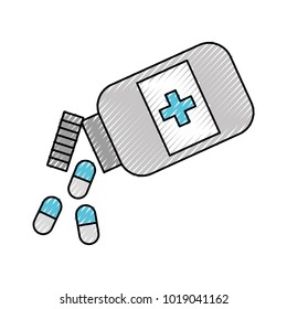 bottle drug isolated icon