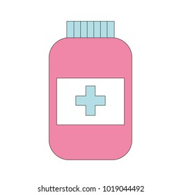 bottle drug isolated icon
