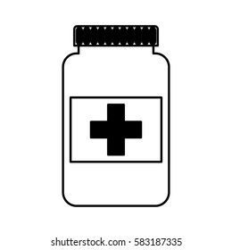 bottle drug isolated icon
