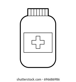 bottle drug isolated icon