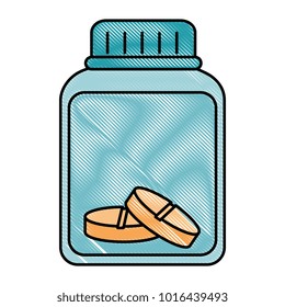 bottle drugs isolated icon